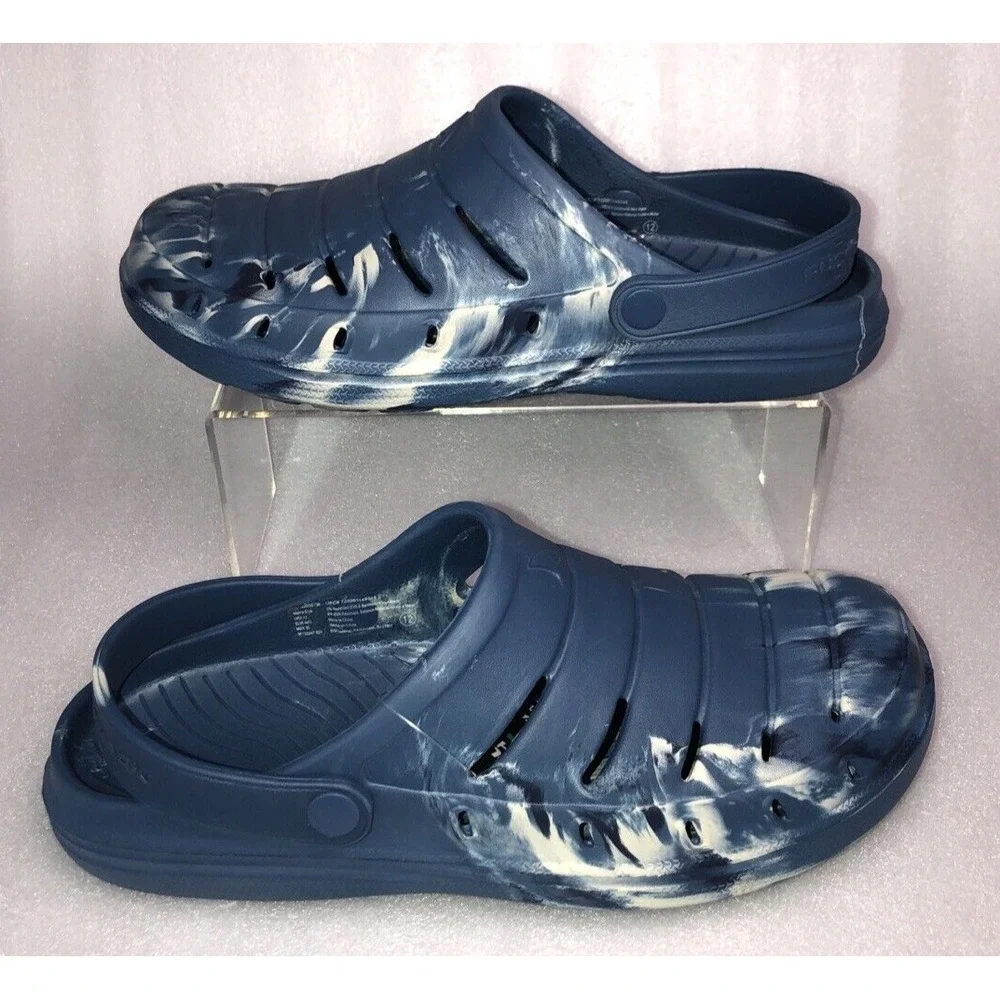 Rugged Shark Men's Blue Swirl Comfort‎ RGS EVA Clog Water Sandals Size 12 NEW